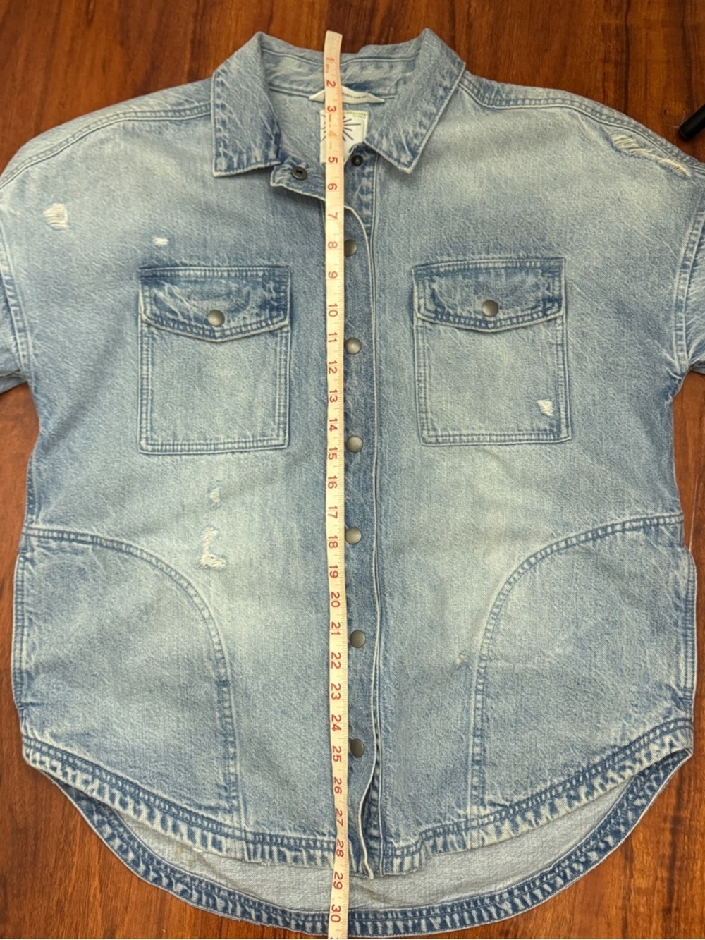 Offline By Aerie Denim Shirt Jacket Size Small - Picture 11 of 12